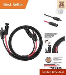 3FT UV Resistant Solar Extension Cable for Charge Controllers & Panels