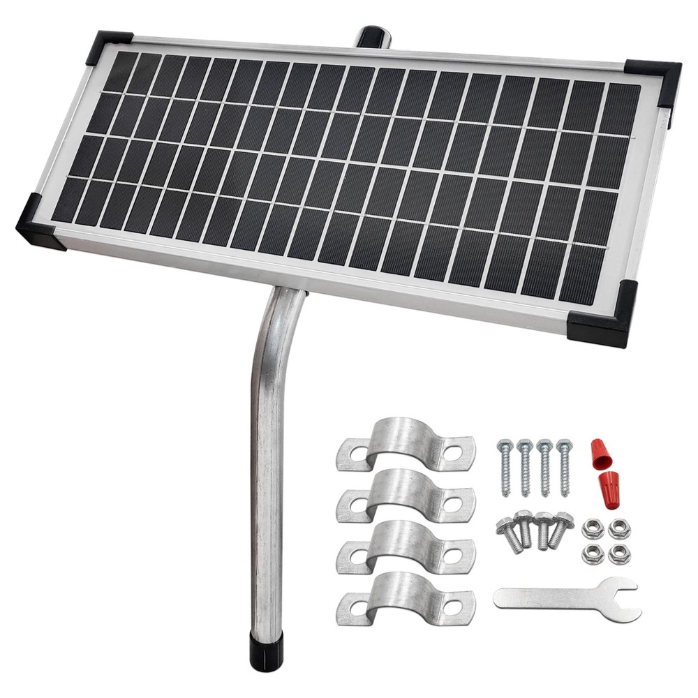 FM123 Solar Panel Kit Compatible Mighty Mule Gate Opener 10W