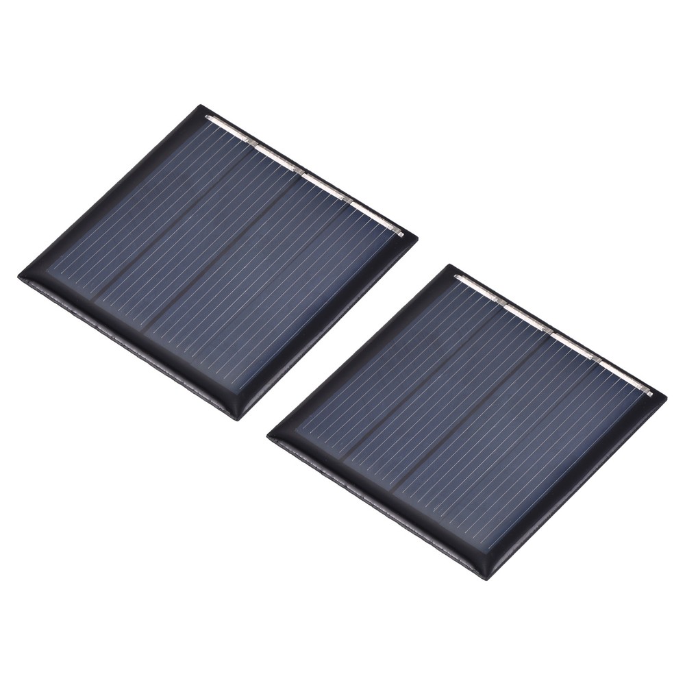 2Pcs 2V 0.22W 110mA Mini Polycrystalline Solar Panel 1.7×1.7″/44x44mm