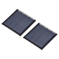 2Pcs 2V 0.22W 110mA Mini Polycrystalline Solar Panel 1.7×1.7″/44x44mm