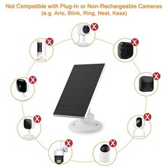 2W Solar Powered Security Cameras 2 Pack USB C Wireless Outdoor Security