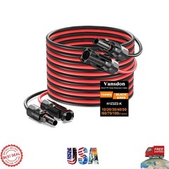 10AWG Tin Plated Copper Solar Panel Extension Cables with Waterproof Connectors