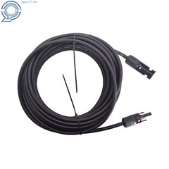 25 Feet 10AWG Red + Black Solar Panel Extension Cable Wire Connector 1 Pair