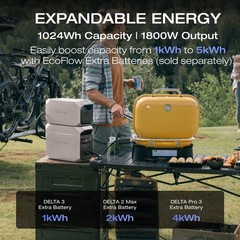 EcoFlow DELTA 3 Plus 1024Wh Portable Power Station LFP Battery+220W Solar Panel