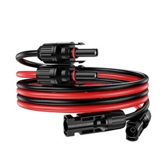 Solar Extension Cable 3FT, 10AWG Waterproof Male/Female