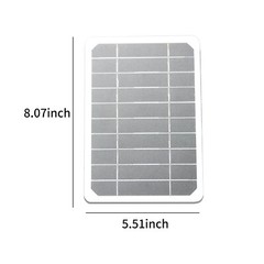 5W 5V Small Solar Panel with USB DIY Monocrystalline Silicon Solar Cell L4G3