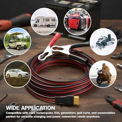 XT60 Connector Cable with 12V DC Battery Alligator Clips Battery 12AWG / 5FT