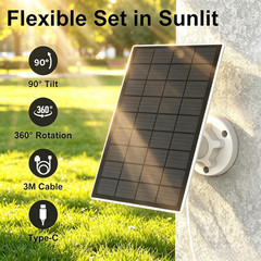® A10 Solar Panel for Bird Feeder Camera Only, Continuously Power Supply, IP65