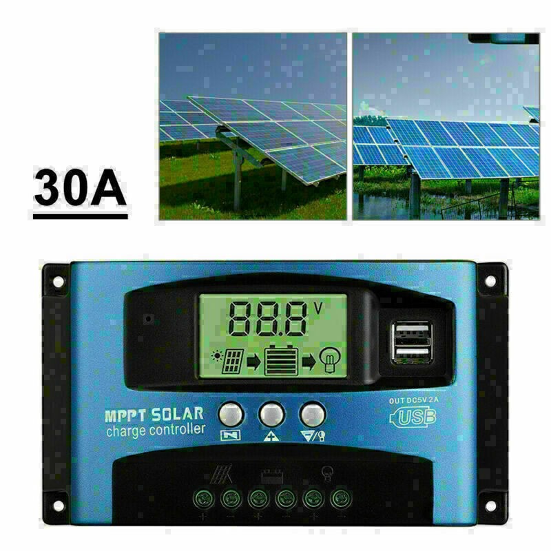 30A-100A MPPT Solar Panel Regulator Charge Controller 12V/24V Focus Tracking New
