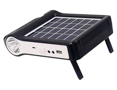 Portable Solar Lighting System USB Charger 6V Solar Panel Power Storage Recharg