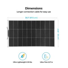 100W Flexible Solar Panel Monocrystalline PV Module For RV Boat Camper Off-Grid