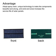 Mini Solar Cell Panel 5V 200mA 1W 130mm x 60mm 1pc