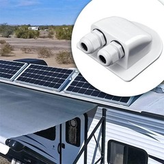 Solar Cable Entry Gland, Waterproof Solar Double Cable Connector Cover Solar Pho