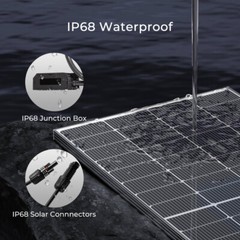 Renogy N-Type 16BB 12V 250W Bifacial Solar Panel Double-Side High-Efficiency PV
