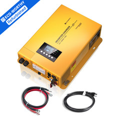 ECO-WORTHY 3000W 12V Pure Sine Wave Inverter Charger,12V DC to 120V AC Converter