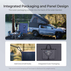 400W Portable Solar Panel Blanket, 25% High Efficiency N-Type Foldable Solar Pan