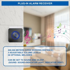 Solar Doorbell Wireless Motion Sensor Alarm For Farms Camping