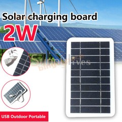 Solar Panel Output USB Outdoor Portable Solar System 5V 2W Mobile Phone Charger