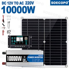 10000W Solar System Complete Set Dual USB Inverter 110V 300W Solar Panel 100A A