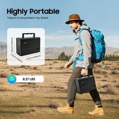 Portable Station Solar Panel Power Inverter Electric Generator Set +4 LED Light