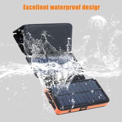 46800mAh Solar Panel Folding Power Bank Outdoor Camping Hiking USB Phone Charger