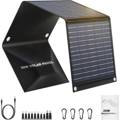 Portable 30W Solar Charger – Foldable Panel for Camping and Hiking Adventures