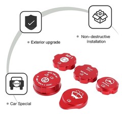 PIUGILH Car Engine Oil Cap Radiator Cap Brake Fluid Cap Cover Fit for C6 Corv…