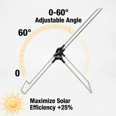 2 Sets Portable Folding Solar Panel Mounts Flexible Stable Mounting Accessories