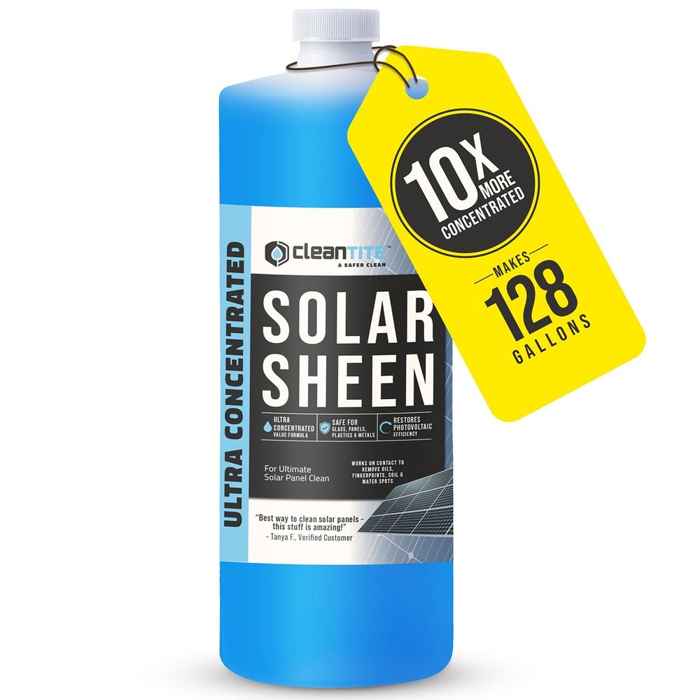 Solar Panel Cleaner 32 Oz (Makes 128 G) – Super Concentrated Cleaning Solutio…