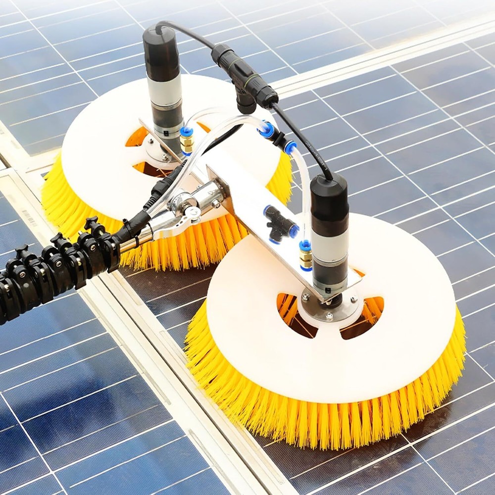 Solar Panel Cleaning Machine Double Head Retractable Photovoltaic Panels Brush