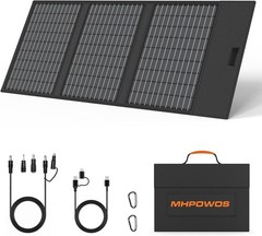 45W Portable Solar Panel Charger with USB-C, USB-A and DC Outputs 18V Foldable I