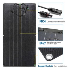 200-800W ETFE Flexible Solar Panel For PV Photo-voltaic Boat Marine Caravan Home