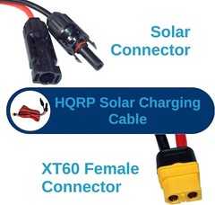 10Ft Solar Connector to XT60 Charge Cable for Solar Panel, RV, Solar Generator