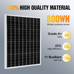 New Monocrystalline Solar Panel 2 Pack-100W 200W PV Power RV Boat Home & Garden