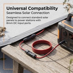 Solars Panel Adapters Cable with DC8.0X2.0Mm Female Jacks and Paired MC4S Ends
