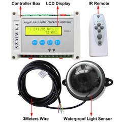 WST03-3 Single Axis Solar Tracker LCD Controller W/ Light Sensor W/ IR Remote IG