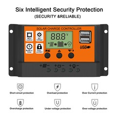 100A MTTP Solar Charge Controller Panel Battery LCD Regulator Dual USB 24/12V