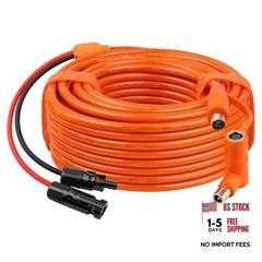 Solar Panel to DC 8mm Adapter Cable 40FT, Solar Connector to DC7909/8020 40 FT