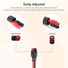 10AWG Solar Connector to Anderson Adapter Cable, Solar Panel to Anderson 2 FT