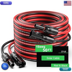 JXMXRPV 50Ft Solar Panels Extension Cables, 6mm PV Cable Male And Female