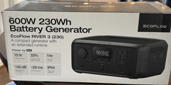 EcoFlow Portable Power Station RIVER 3 230, 230Wh LiFePO4 Battery, 600w Surge