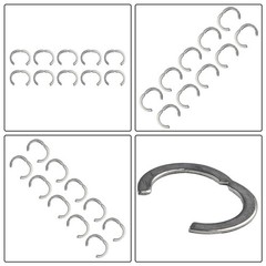 Trusted 10pcs DN20 Corrugated Pipe Segment Rings 304 Stainless Steel Material