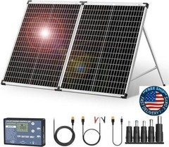 Maleta solar plegable portátil de 100W 18v monocristalina, equipo de panel solar
