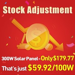DOKIO 300W 18V Portable Solar Panel Kit Folding Solar Charger with 2 USB Outp…