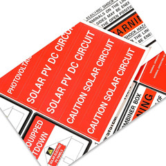 Photovoltaic Solar System Installer Label Kit | 2020 | 2017 Code | Electrical