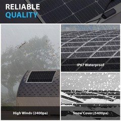 Mighty Max 100W 12V Mono Flex Solar Panel for RV CampingBoat Dock Battery Charge