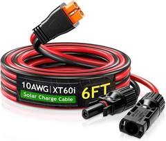 Solar Panel Extension Cable, 10AWG Solar to XT60i Charge Extension Cable, MC4…
