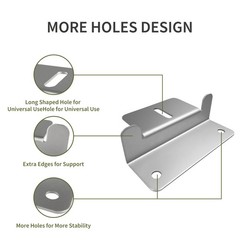 HQST Solar Panel Mounting Brackets with Z Bracket, 1 sets of mount brackets