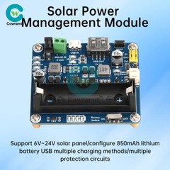 6V~24V Solar Panel Power Management Module Support MPPT 850mAh Li-ion Battery