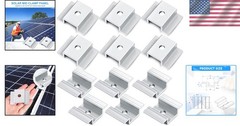 Rust-Resistant Aluminum Solar Panel Mid Clamps – 12 Pack for Secure Mounting